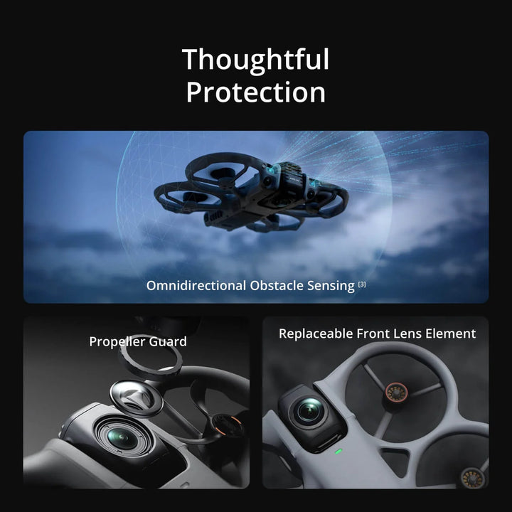 DJI Avata 360 — 1/1.28-Inch Sensor, 8K/60fps HDR, 249g, 23-Min Flight, GPS, Ultrasonic Obstacle Avoidance — Drone Only or with RC 2