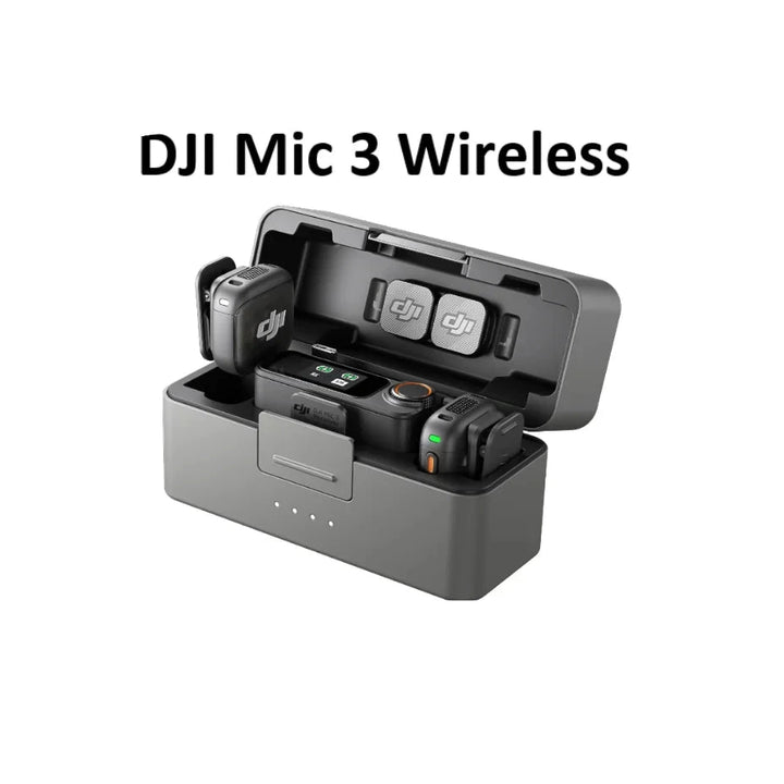 DJI Mic 3 Wireless Lavalier Mic 1TX 1RX 2TX 1RX  Kit with Charging Case Adaptive Gain Control&Dual Band for Vlog