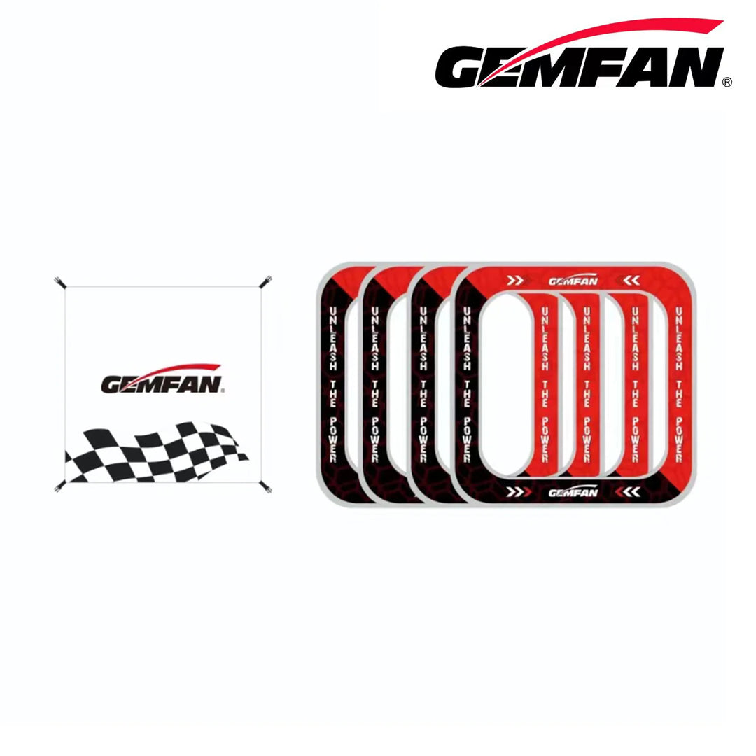 Gemfan 4-in-1 FPV Race Gates 80×80cm — Modular Cube Gates, Reflective Edge, Detachable Baffle for FPV Racing & Practice