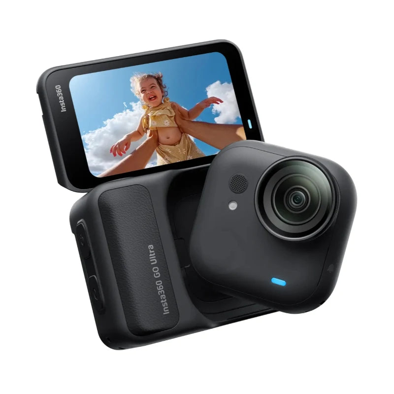 Insta360 GO Ultra — 4K/60fps, 50MP, 1/1.28" Sensor, 5nm AI, FlowState, 10m Waterproof, 200-Min Battery, Magnetic Mount, 52.9g
