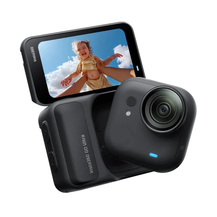 Insta360 GO Ultra — 4K/60fps, 50MP, 1/1.28" Sensor, 5nm AI, FlowState, 10m Waterproof, 200-Min Battery, Magnetic Mount, 52.9g