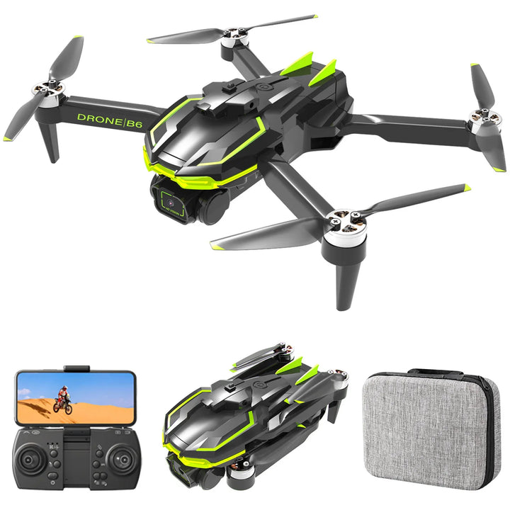 480P B6 Remote Control 480P drone z908 pro 2.4G Optical Flow GPS Brushless Folding with Dual Lens WIFI Children's Toys