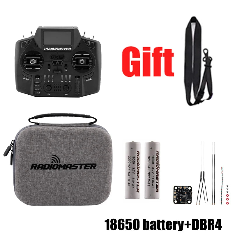 RadioMaster GX12 RC Radio Controller — Dual-Band ELRS Gemini-X, 2.4GHz/900MHz, EdgeTX, CNC Hall Gimbals, FCC