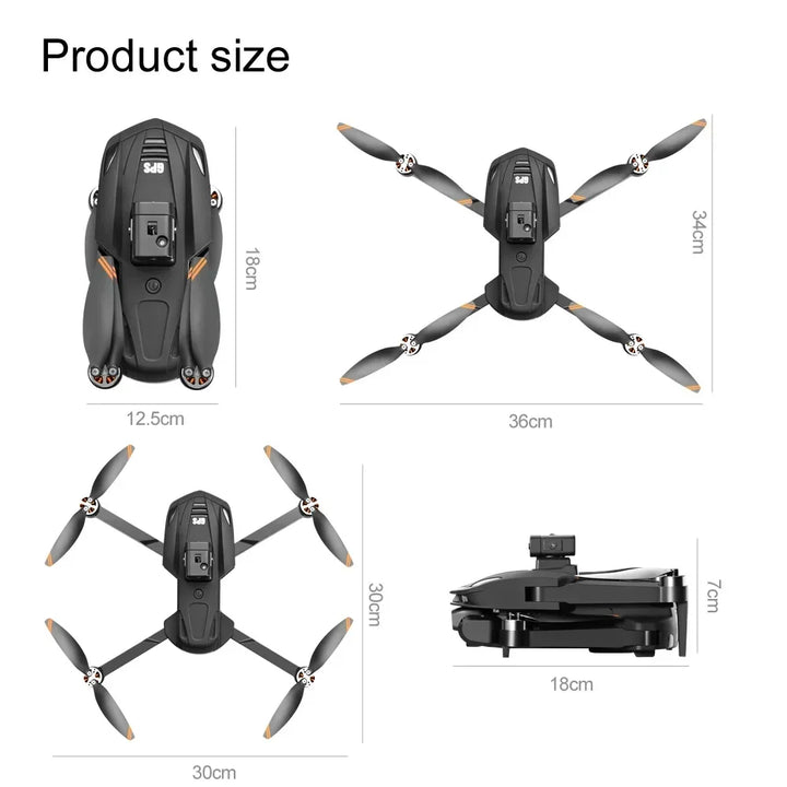 New V168 Drone Professinal Three Camera 8K Wide Angle Optical GPS Localization Four-way Obstacle Avoidance Quadcopter For XIAOMI