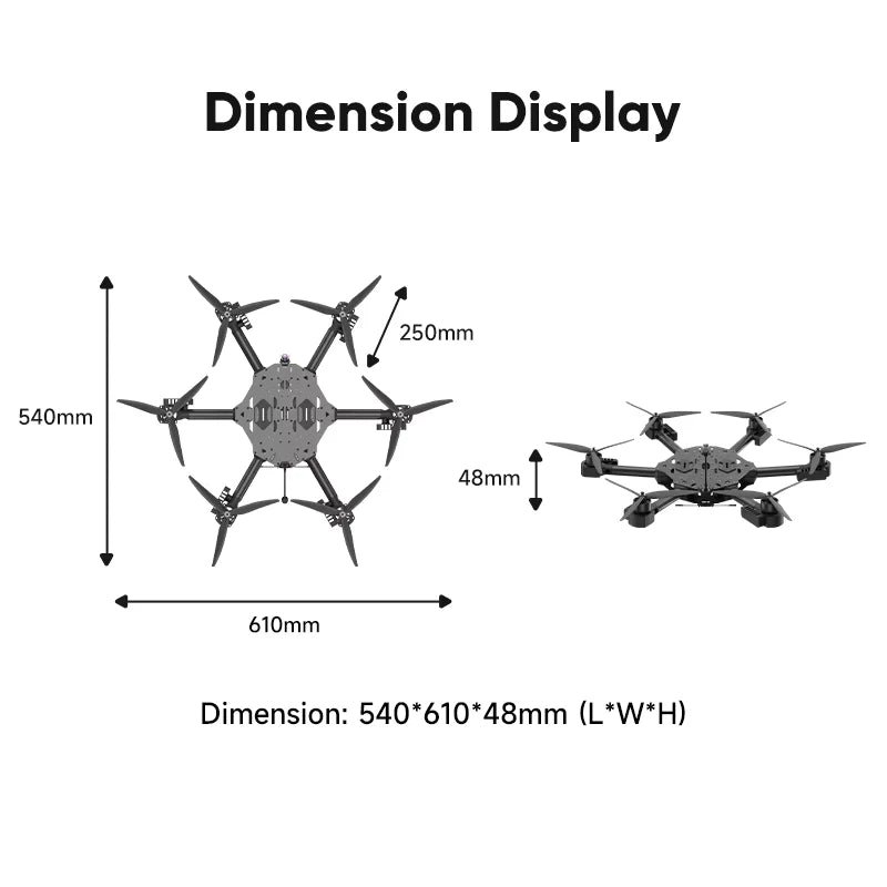 HS Airforce P106M Heavy Lift FPV Drone - 5kg Payload 10km Range