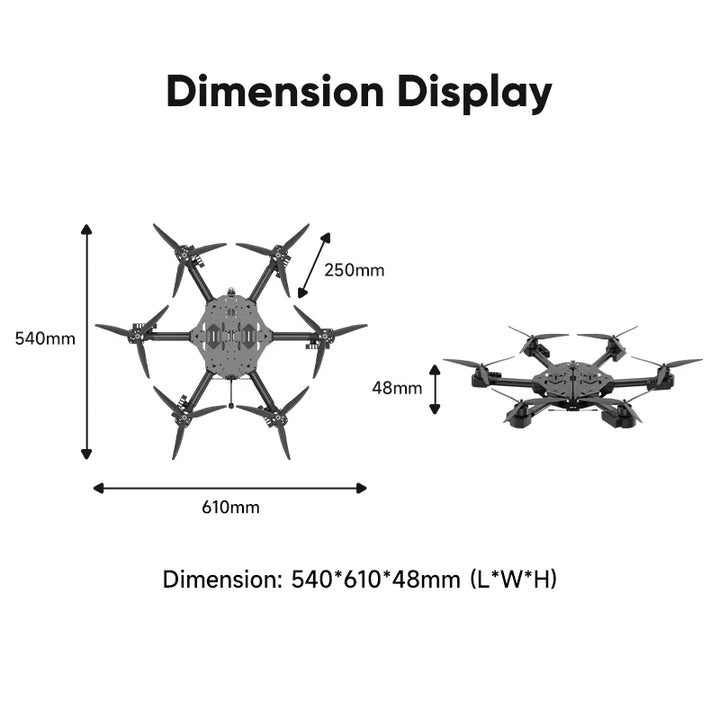HS Airforce P106M Heavy Lift FPV Drone - 5kg Payload 10km Range
