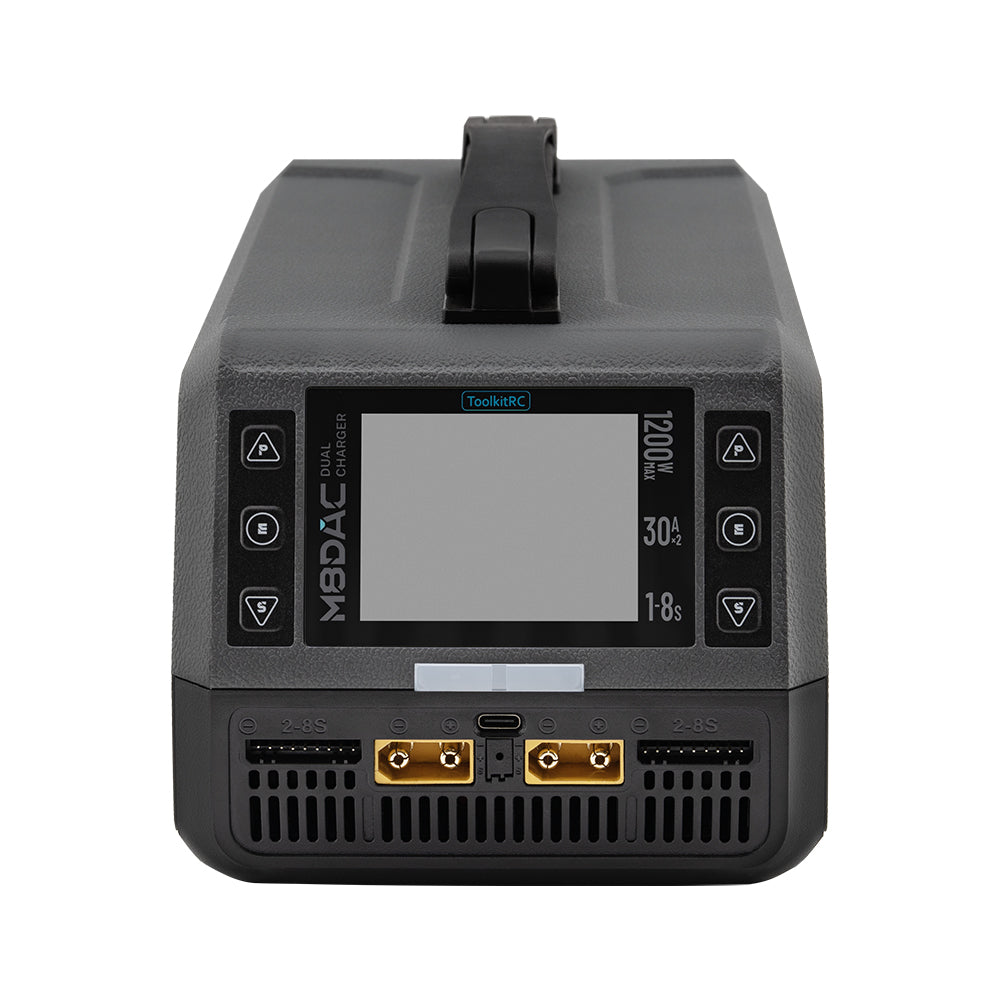 Toolkitrc M8DAC Type-C PD 1-8S Dual Channel High Power Li-ion Battery Balancer Charger 1200W 30A