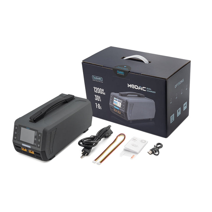 Toolkitrc M8DAC Type-C PD 1-8S Dual Channel High Power Li-ion Battery Balancer Charger 1200W 30A