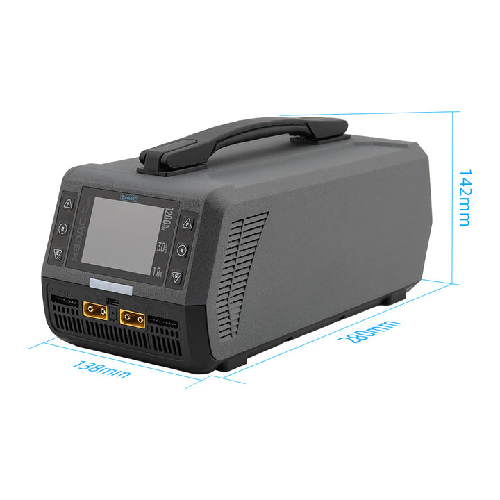 Toolkitrc M8DAC Type-C PD 1-8S Dual Channel High Power Li-ion Battery Balancer Charger 1200W 30A