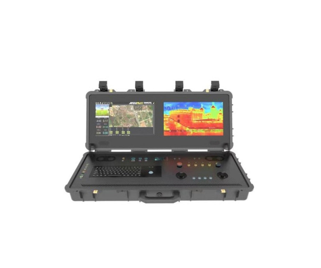 Dual Screen RC Video Ground Control Station For VTOL UAV Drone UAS Remote Control System Video Telemetry RC Link Communication