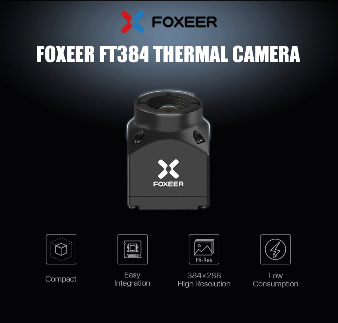Foxeer Thermal Analog CVBS Camera CNC Case 384x288 High Resolution FT384