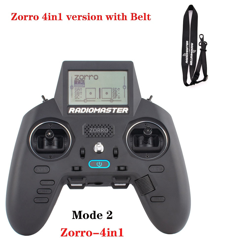 RadioMaster ZORRO CC2500  JP4IN1 Airplane remote control with high frequency Hall Handle Remote Control