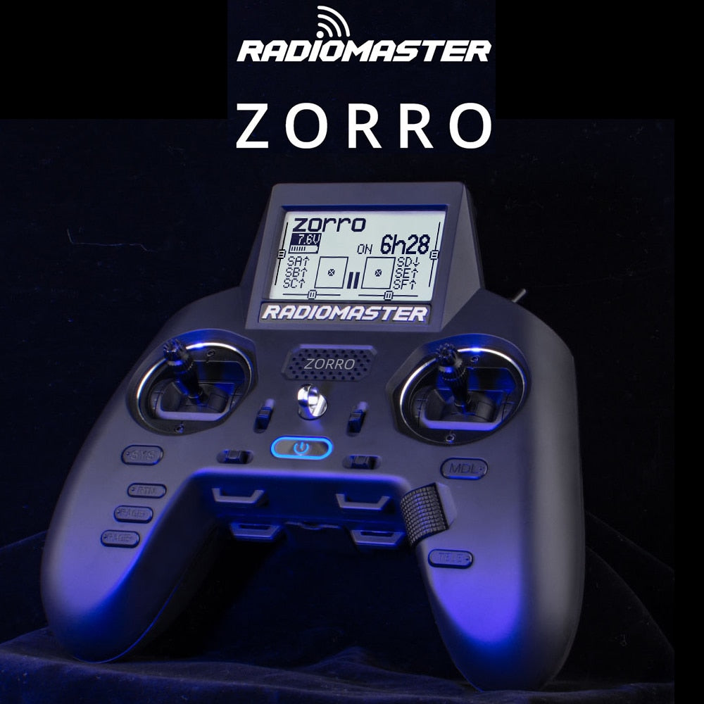 RadioMaster ZORRO CC2500  JP4IN1 Airplane remote control with high frequency Hall Handle Remote Control
