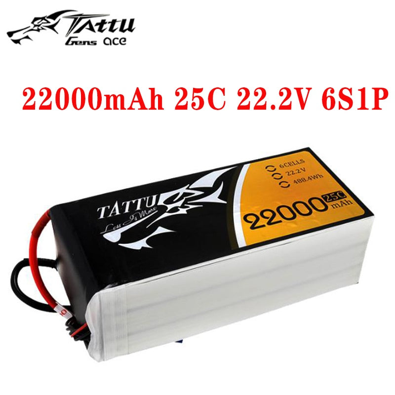 Tattu 22000mAh 22.2V 25C 6S Lipo Battery - Thedroneflight
