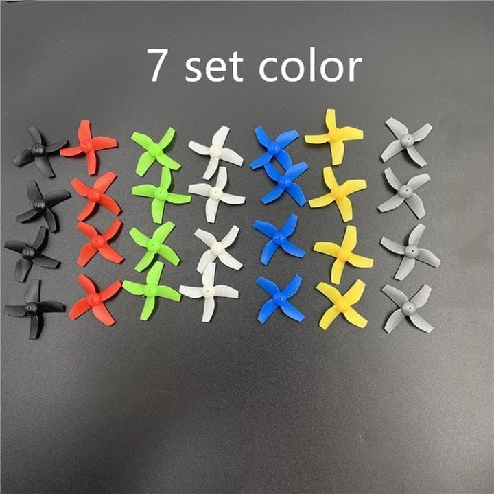 7 Pairs of 31mm 4-Blade Propellers for Brushed Motor with 0.8mm Shaft 615 Hollow Shaft Motor Tiny Whoop