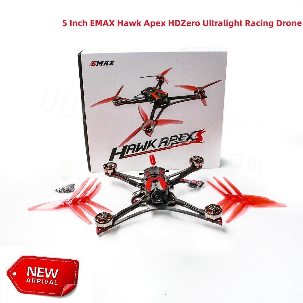 EMAX Hawk Apex 5 Inch HDZero Ultralight Racing Drone 2004 brushless motor 2400KV 4S/ 1600KV 6S Runcam nano 720P HD Camera.