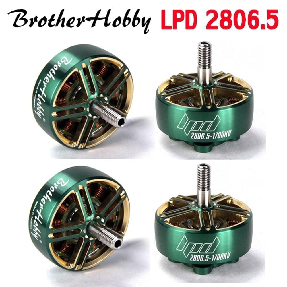 Brotherhobby LPD 2806.5 1300KV/1700KV Brushless Motor 4-6S Titanium Alloy hollow shaft 6-7inch propeller