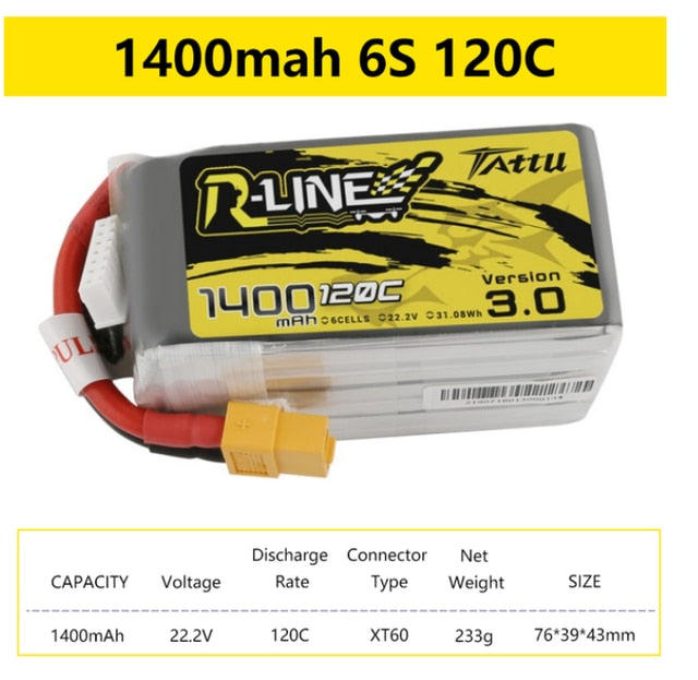 Tattu R-Line Version 3.0 V3 Lipo Battery XT60