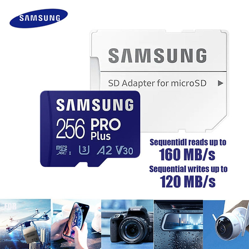 SAMSUNG Micro SD 32GB 64GB Memory Card C10 TF MicroSD Cards SDXC 128GB 256GB 512GB U3 4K