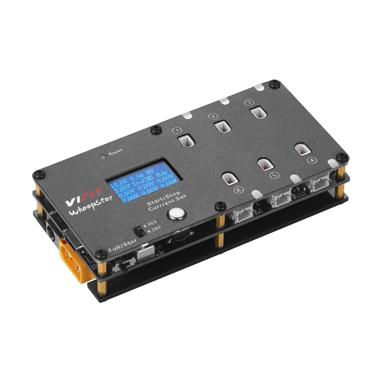 VIFLY WhoopStor V2(New Version) 6 Ports 1S Battery Storage Charger Discharger for FPV Tinywhoop 4.2V 4.35V BT2.0 PH2.0 Battery.